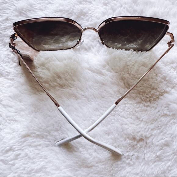 Monica Clear Blue Geometric Sunglasses - Picture 11 of 13